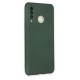 Huawei P30 Lite Kılıf Nano içi Kadife Silikon - Koyu Yeşil