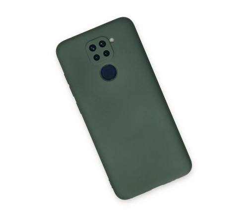 Xiaomi Redmi Note 9 Kılıf Nano içi Kadife Silikon - Koyu Yeşil Xiaomi Redmi Note 9 Kılıf Nano içi Kadife Silikon - Koyu Yeşil