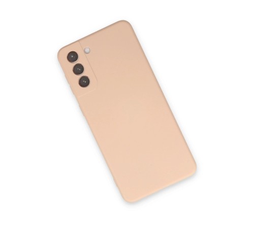 Samsung Galaxy S21 Kılıf Nano içi Kadife Silikon - Pudra