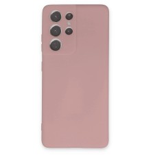 Samsung Galaxy S21 Ultra Kılıf Nano içi Kadife Silikon - Pudra