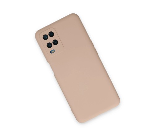 Oppo A54 4G Kılıf Nano içi Kadife Silikon - Pudra Oppo A54 4G Kılıf Nano içi Kadife Silikon - Pudra