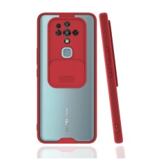 Tecno Camon 16 Kılıf Platin Kamera Koruma Silikon - Kırmızı