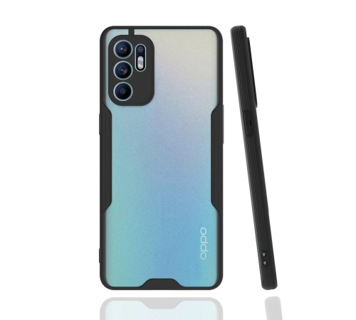 Oppo Reno 6 Kılıf Platin Silikon - Siyah Oppo Reno 6 Kılıf Platin Silikon - Siyah