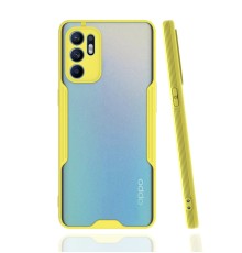 Oppo Reno 6 Kılıf Platin Silikon - Sarı