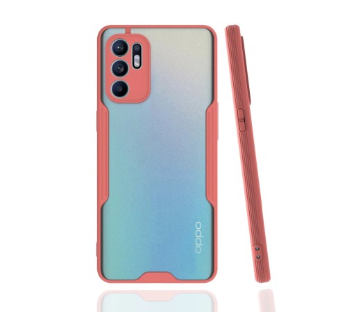 Oppo Reno 6 Kılıf Platin Silikon - Pembe Oppo Reno 6 Kılıf Platin Silikon - Pembe