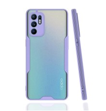 Oppo Reno 6 Kılıf Platin Silikon - Lila