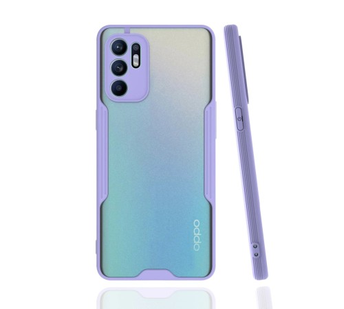 Oppo Reno 6 Kılıf Platin Silikon - Lila Oppo Reno 6 Kılıf Platin Silikon - Lila