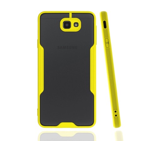 Samsung Galaxy J7 Prime Kılıf Platin Silikon - Sarı