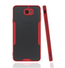 Samsung Galaxy J7 Prime Kılıf Platin Silikon - Kırmızı