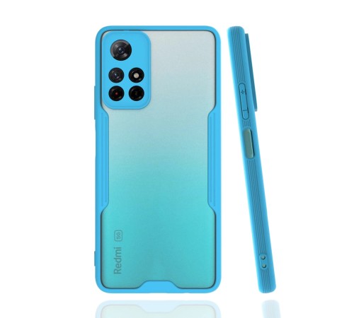 Xiaomi Redmi Note 11T Kılıf Platin Silikon - Mavi