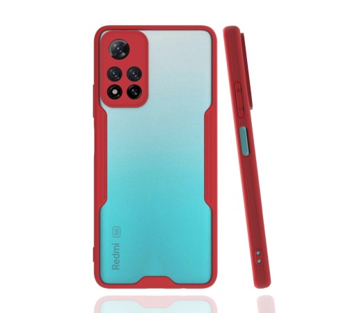 Xiaomi Redmi Note 11 Pro Plus 5G Kılıf Platin Silikon - Kırmızı