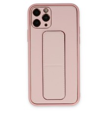 iPhone 11 Pro Kılıf Coco Deri Standlı Kapak - Pembe