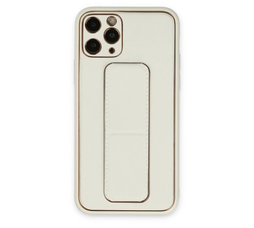 iPhone 11 Pro Kılıf Coco Deri Standlı Kapak - Beyaz iPhone 11 Pro Kılıf Coco Deri Standlı Kapak - Beyaz