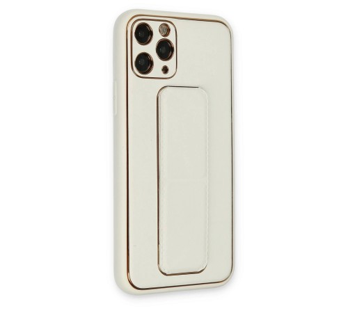 iPhone 11 Pro Kılıf Coco Deri Standlı Kapak - Beyaz iPhone 11 Pro Kılıf Coco Deri Standlı Kapak - Beyaz
