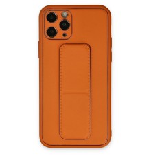 iPhone 11 Pro Kılıf Coco Deri Standlı Kapak - Turuncu