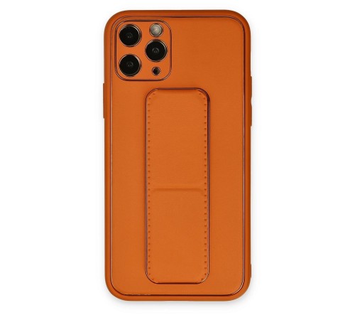 iPhone 11 Pro Kılıf Coco Deri Standlı Kapak - Turuncu iPhone 11 Pro Kılıf Coco Deri Standlı Kapak - Turuncu