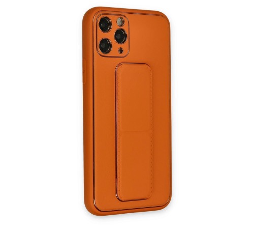 iPhone 11 Pro Kılıf Coco Deri Standlı Kapak - Turuncu iPhone 11 Pro Kılıf Coco Deri Standlı Kapak - Turuncu