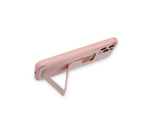 iPhone 11 Pro Max Kılıf Coco Deri Standlı Kapak - Pembe iPhone 11 Pro Max Kılıf Coco Deri Standlı Kapak - Pembe