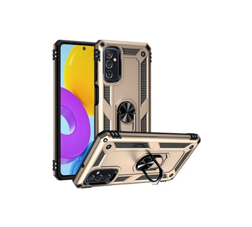 Samsung Galaxy M52 5G Kılıf Sofya Yüzüklü Silikon Kapak - Gold Samsung Galaxy M52 5G Kılıf Sofya Yüzüklü Silikon Kapak - Gold