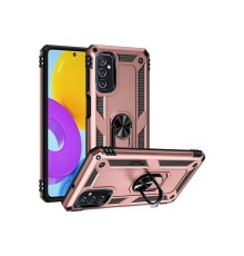 Samsung Galaxy M52 5G Kılıf Sofya Yüzüklü Silikon Kapak - Rose