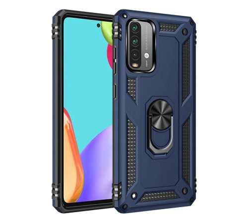 Xiaomi Redmi 9T Kılıf Sofya Yüzüklü Silikon Kapak - Lacivert Xiaomi Redmi 9T Kılıf Sofya Yüzüklü Silikon Kapak - Lacivert
