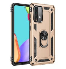 Xiaomi Redmi 9T Kılıf Sofya Yüzüklü Silikon Kapak - Gold