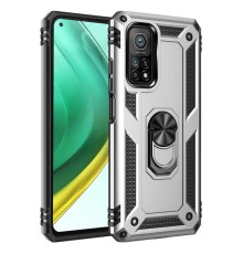 Xiaomi Mi 10T Pro Kılıf Sofya Yüzüklü Silikon Kapak - Gümüş