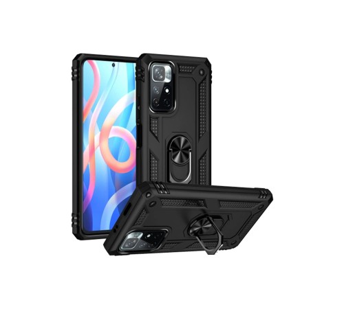 Xiaomi Redmi Note 11T Kılıf Sofya Yüzüklü Silikon Kapak - Siyah Xiaomi Redmi Note 11T Kılıf Sofya Yüzüklü Silikon Kapak - Siyah
