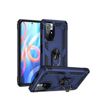 Xiaomi Redmi Note 11T Kılıf Sofya Yüzüklü Silikon Kapak - Lacivert