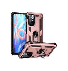 Xiaomi Redmi Note 11T Kılıf Sofya Yüzüklü Silikon Kapak - Rose