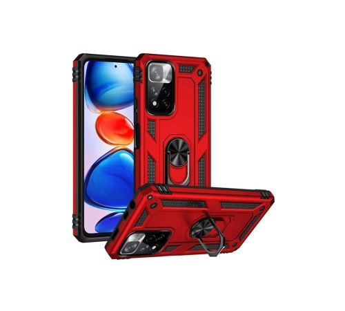 Xiaomi Redmi Note 11 Pro Plus 5G Kılıf Sofya Yüzüklü Silikon Kapak - Kırmızı Xiaomi Redmi Note 11 Pro Plus 5G Kılıf Sofya Yüzüklü Silikon Kapak - Kırmızı