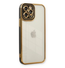 iPhone 12 Pro Kılıf Liva Lens Silikon - Siyah