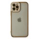 iPhone 12 Pro Kılıf Liva Lens Silikon - Beyaz