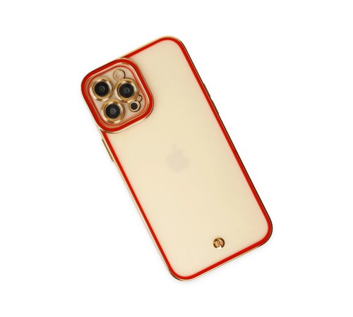 iPhone 12 Pro Kılıf Liva Lens Silikon - Kırmızı iPhone 12 Pro Kılıf Liva Lens Silikon - Kırmızı