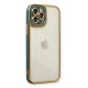 iPhone 12 Pro Kılıf Liva Lens Silikon - Yeşil
