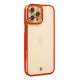 iPhone 12 Pro Max Kılıf Liva Lens Silikon - Kırmızı