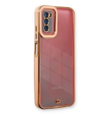 Samsung Galaxy A03S Kılıf Liva Lens Silikon - Rose