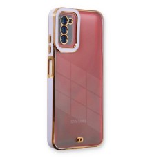 Samsung Galaxy A03S Kılıf Liva Lens Silikon - Lila
