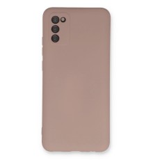 Samsung Galaxy A03S Kılıf Nano içi Kadife Silikon - Pudra