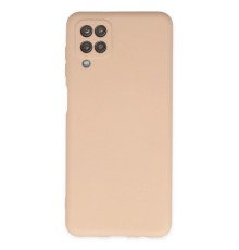 Samsung Galaxy A12 Kılıf Nano içi Kadife Silikon - Pudra