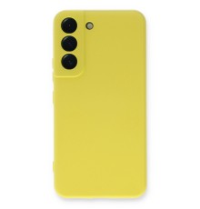 Samsung Galaxy S22 Plus Kılıf Nano içi Kadife Silikon - Sarı
