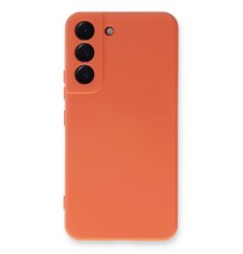 Samsung Galaxy S22 Plus Kılıf Nano içi Kadife Silikon - Turuncu