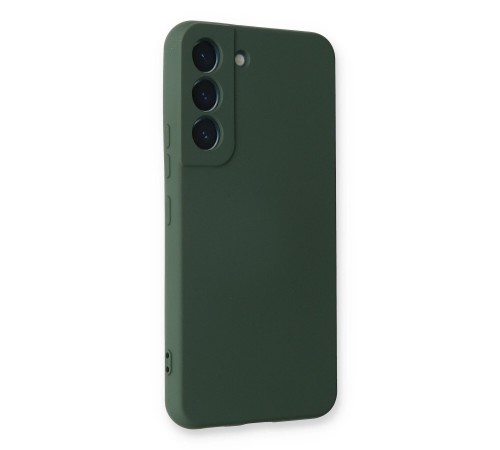 Samsung Galaxy S22 Plus Kılıf Nano içi Kadife Silikon - Koyu Yeşil
