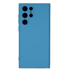 Samsung Galaxy S22 Ultra Kılıf Nano içi Kadife Silikon - Mavi