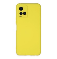 Vivo Y21S Kılıf Nano içi Kadife Silikon - Sarı