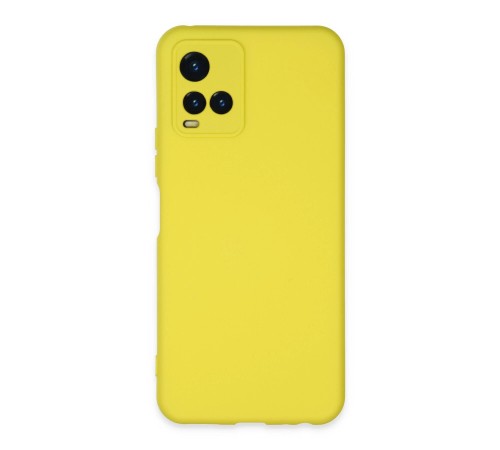Vivo Y21S Kılıf Nano içi Kadife Silikon - Sarı Vivo Y21S Kılıf Nano içi Kadife Silikon - Sarı