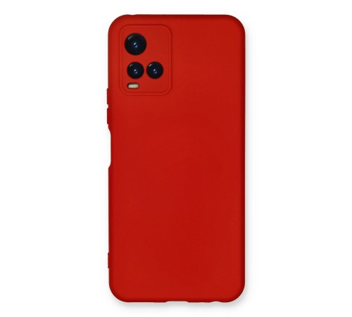 Vivo Y21S Kılıf Nano içi Kadife Silikon - Kırmızı Vivo Y21S Kılıf Nano içi Kadife Silikon - Kırmızı
