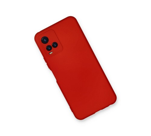 Vivo Y21S Kılıf Nano içi Kadife Silikon - Kırmızı Vivo Y21S Kılıf Nano içi Kadife Silikon - Kırmızı