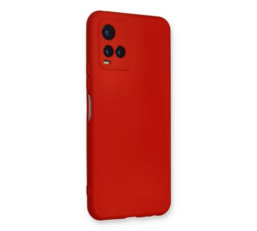 Vivo Y21S Kılıf Nano içi Kadife Silikon - Kırmızı Vivo Y21S Kılıf Nano içi Kadife Silikon - Kırmızı