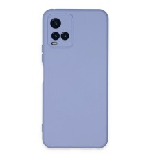 Vivo Y21S Kılıf Nano içi Kadife Silikon - Lila